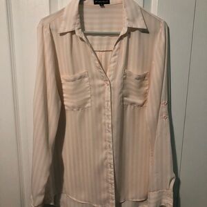 My Michelle Striped Button-Down Shirt